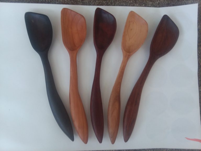 Left Handed Wooden Spoons Handmade Ergonomic Spoons