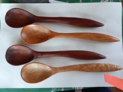 Hand Crafted Wooden Right Handed Round Spoon